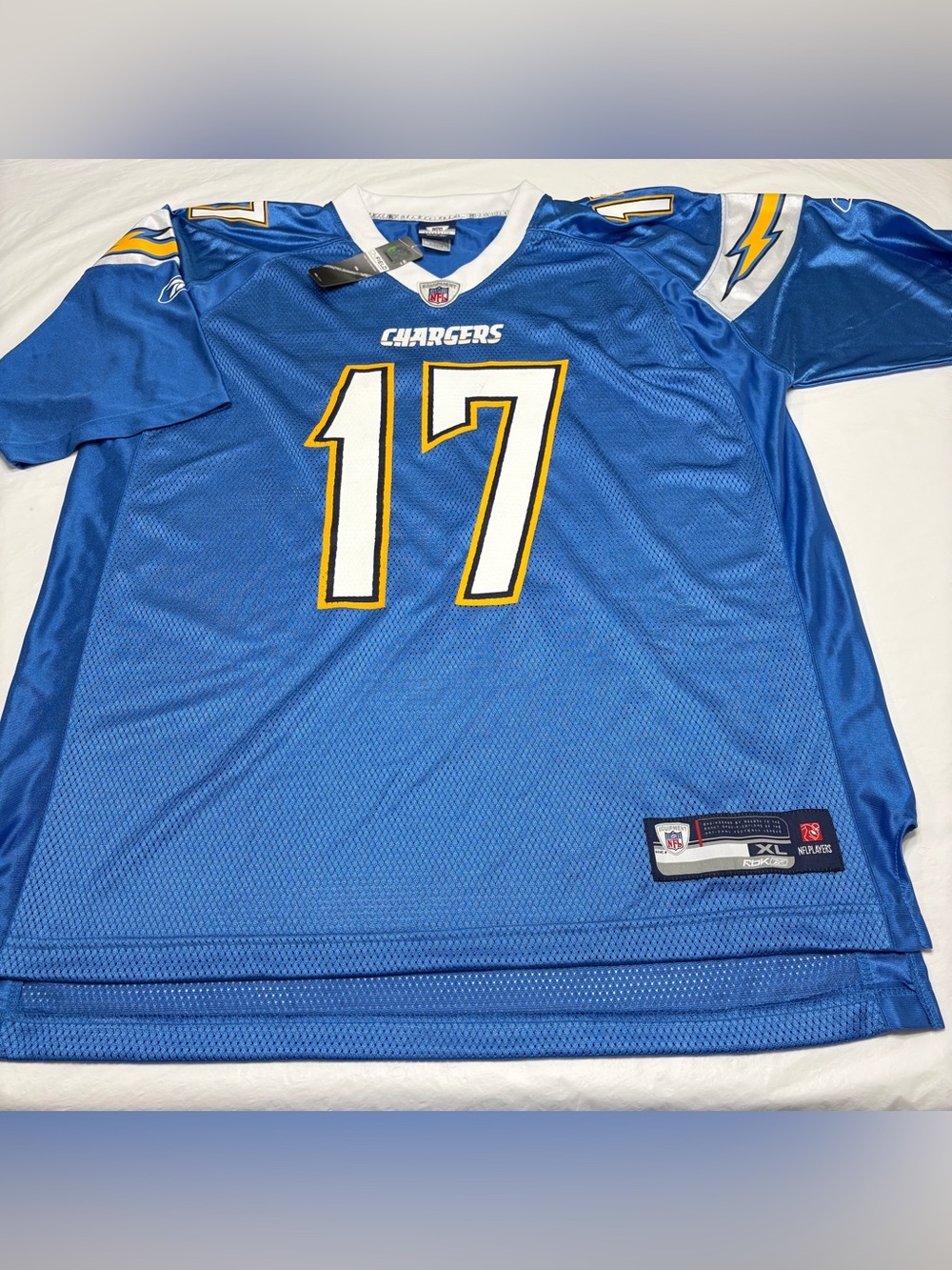 Reebok NFL San Diego Chargers Phillip Rivers #17 Blue Jersey Men’s XL New